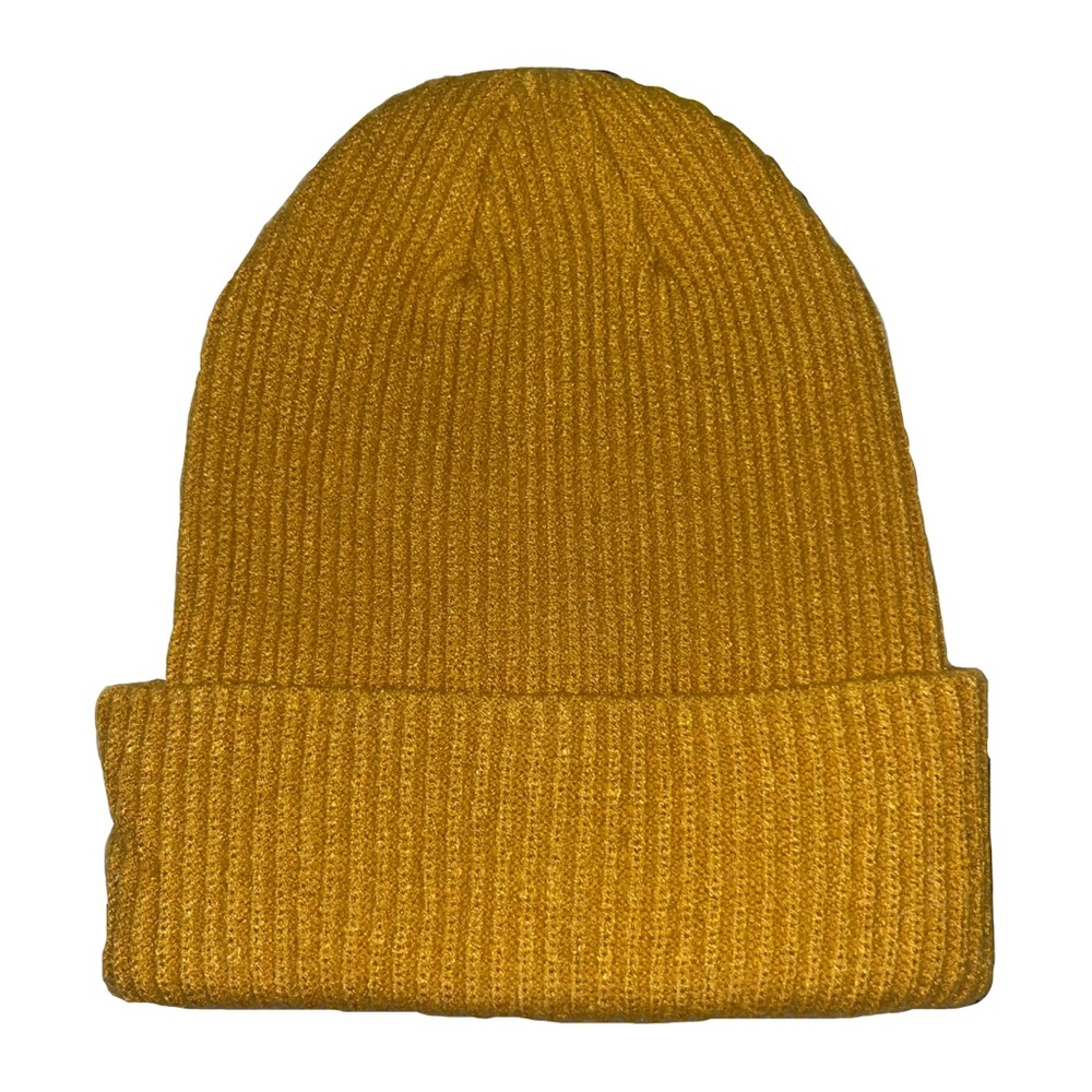 Classic Mustard Yellow Knit Beanie